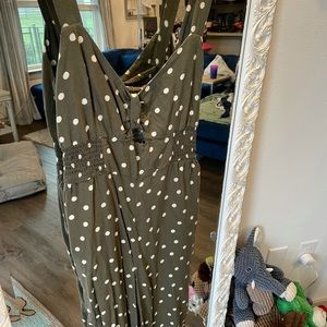 Olive Green Casual Jumpsuit